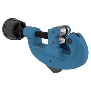 Kupferrohrschneider von Kirchhoff, blau-schwarz, für Rohre bis 30 mm Durchmesser.