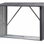Floraworld Kaminholzregal XL aus Stahlblech, anthrazit, mit Schrägdach für Wasserablauf.