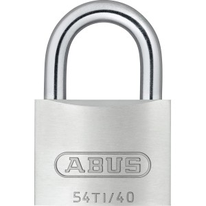 Abus Titalium Vorhangschloss 54TI/40 SB aus Aluminium mit Stahlbügel.