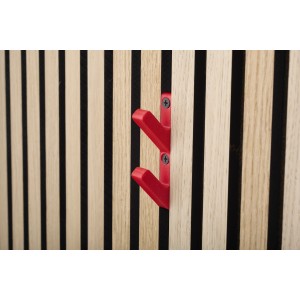 Denpanels 3D Haken für Akustikpaneele Rot 2 Stück