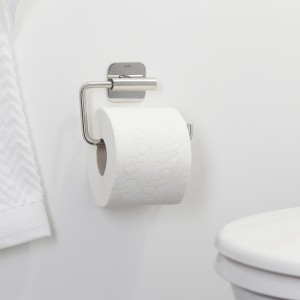 Tiger Colar Toilettenpapierhalter aus Edelstahl, poliert und selbstklebend.