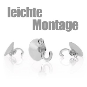 BigDean 24 Stück Saugnapfhalter Mit Kunststoffhaken Durchmesser 3 Cm Mehrzweckhaken Für Deko Wie Lichterketten Oder Andere Dekoration Saugnapfhaken