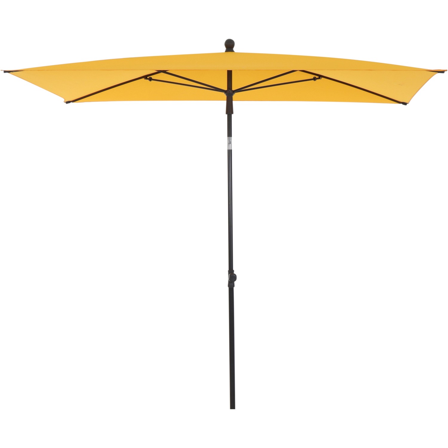 Siena Garden Marktschirm, 210x140 cm, gelb, mit Knickfunktion. Sonnenschutz für Garten und Balkon.