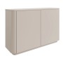 Selsey Luvio Sideboard, 140 cm, in Kaschmir-Ton. Minimalistische Kommode mit zwei Türen, matter Oberfläche und abgerundeten Kanten.