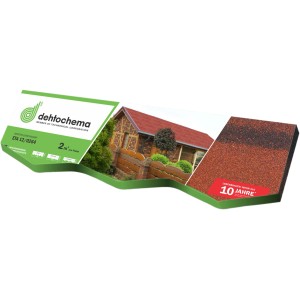 Bitumen-Dreieckschindel, rot, 2m² Paket, geeignet für Gartenhaus, Carport und Hausdach.