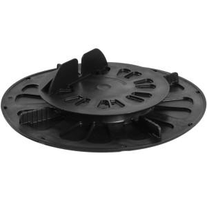 Verstellbares GS Terrassen Stelzlager (27-40 mm) mit Balkenaufnahme für Terrassendielen.