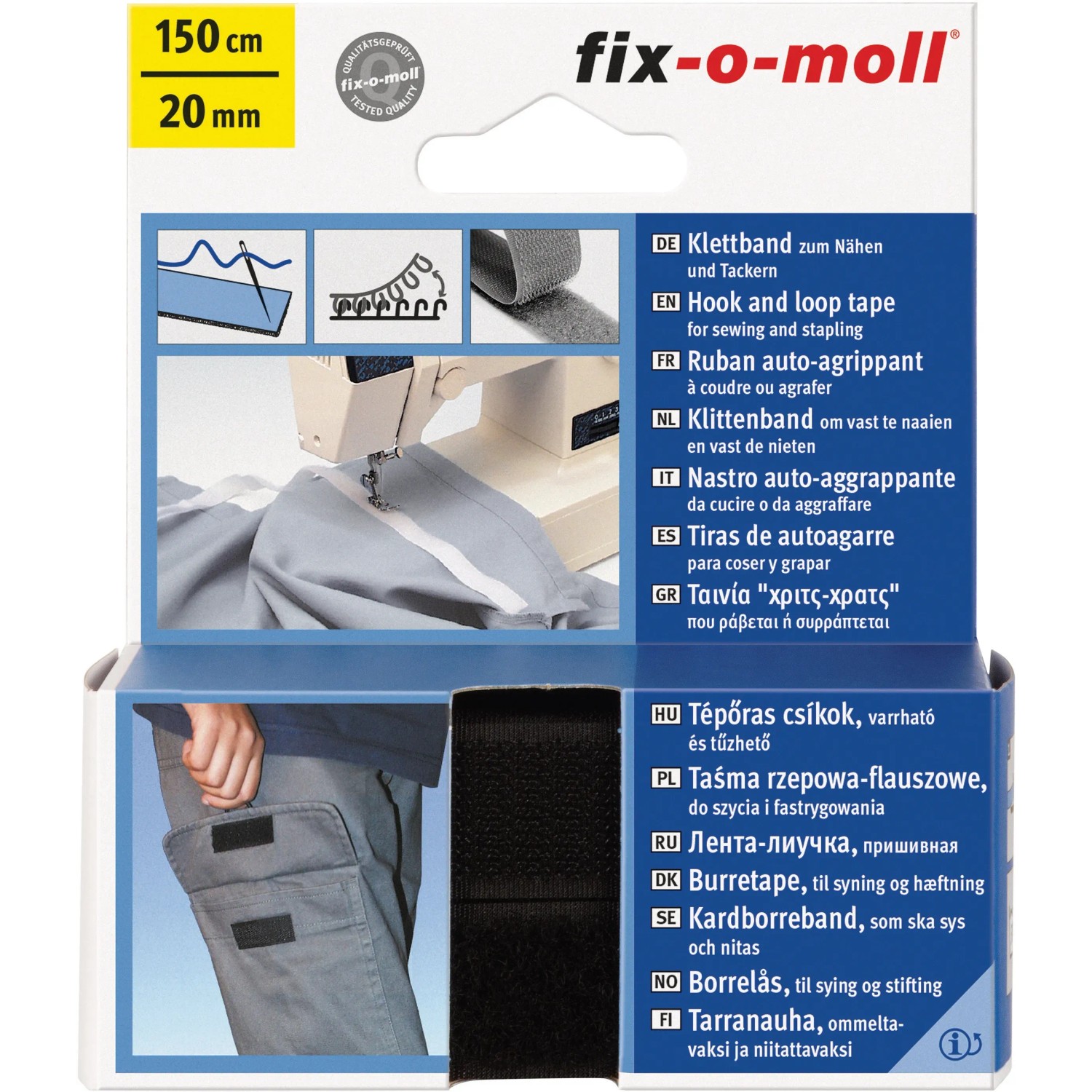 Fixo Farbe Klebeband Schwarz – 19 Mm X 33 M Bastelband Für Kreative Projekte