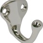 Glänzender, vernickelter Wandhaken 583 aus Chrom für Bad und Küche.