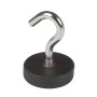 Fix-o-moll Magnethaken, gummiert, 33mm, silber, 2er-Set. Haushaltshelfer zum Aufhängen.