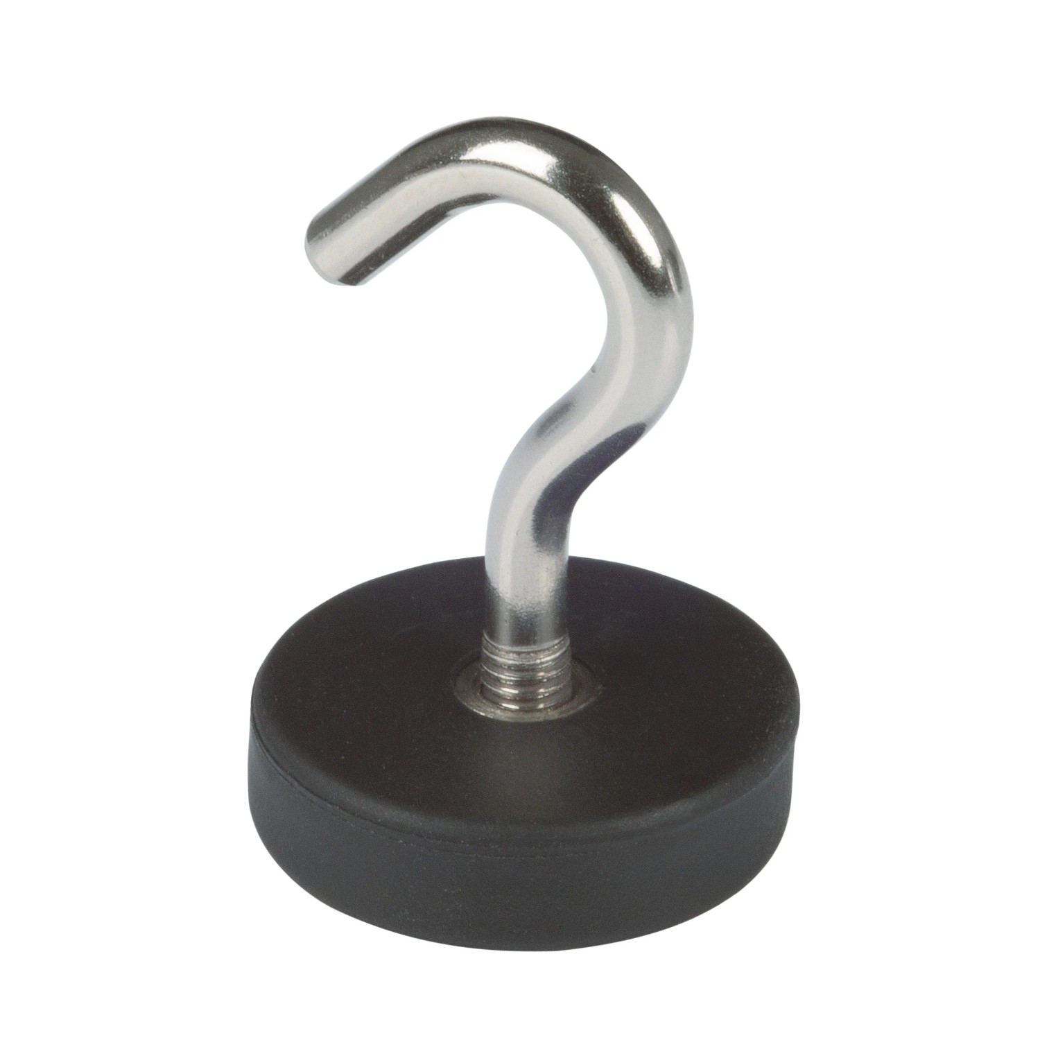 Fix-o-moll Magnethaken, gummiert, 33mm, silber, 2er-Set. Haushaltshelfer zum Aufhängen.