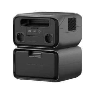 Ecoflow River 3 Max Plus Powerstation mit Zusatzakku, 858 Wh, schwarz.