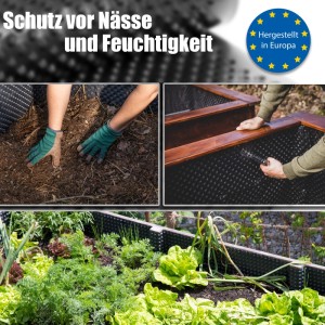 BigDean Premium Noppenfolie 1X10M Nässeschutz Für Hochbeete Und Mauern Noppenbahn Extrem Reißfest & Made In Europe