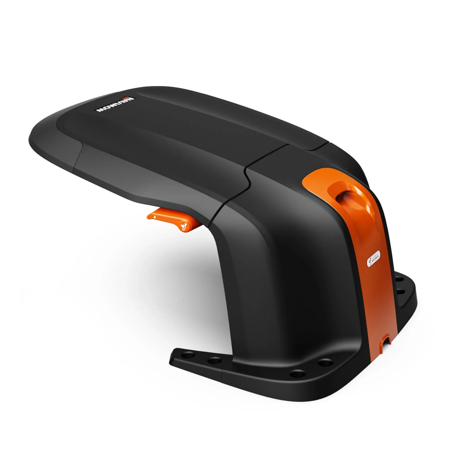 Segway Garage S für Navimow i Mähroboter, graue Parkstation und Unterstand.