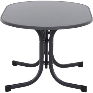 Rechteckiger, anthrazitfarbener Siena Garden Klapptisch Paco, 90x140 cm, ideal für Garten und Balkon.
