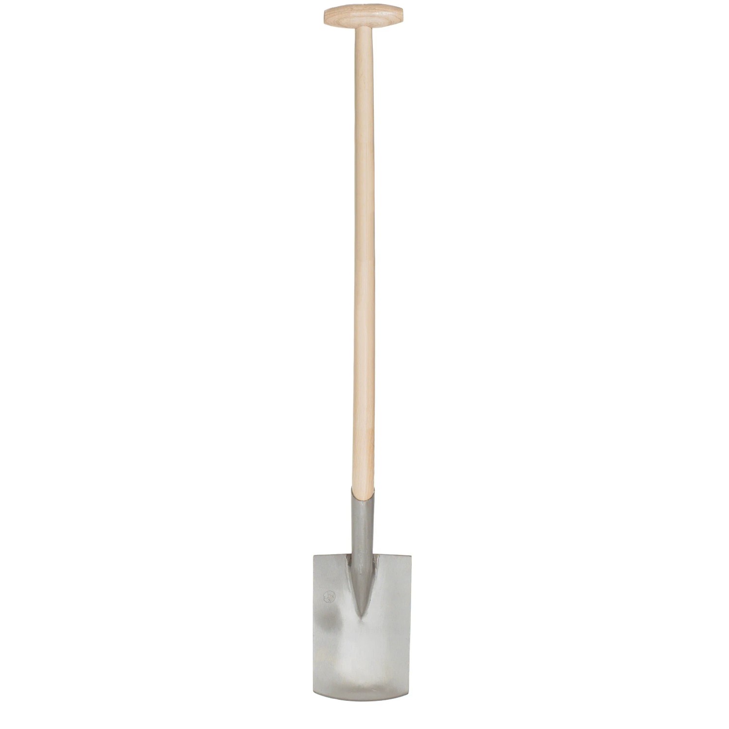 LUX Damenspaten mit Eschenholz-Griff und Trittkante, 85 cm Länge.