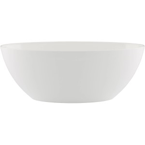 Weiße, glänzende Artevasi Pflanzschale Bahia, Ø 35 cm, ovale Form.