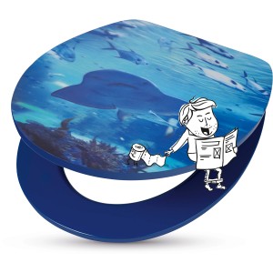 baliv WC-Sitz Batali mit Ozean-Motiv und Absenkautomatik.