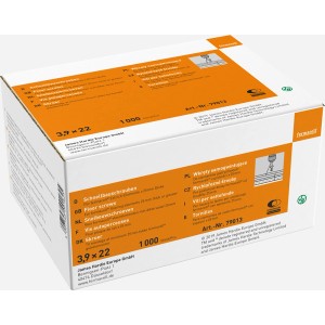 Packung Fermacell Schnellbauschrauben 3,9x22 mm, 1000 Stück, für Gipsfaserplatten.