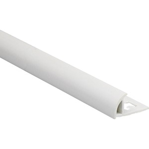 Viertelkreis-Abschlussprofil PVC matt Weiß 6 mm x 2,5 m