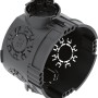 Schwarze Unterputz Gerätedose, 46mm tief, für Schalter und Taster Installation.
