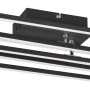 Moderne, schwarze LED Deckenleuchte Corso mit rechteckigen Leuchtelementen.