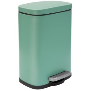 Spirella Akira Kosmetikeimer, 5 l, Grün Matt, mit Fußpedal und Softclose.