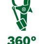Symbol für 360° Auslöser der Bosch Akku-Baumschere Advanced Prune 18V-45.
