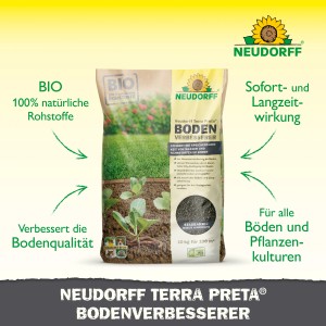 Sack Neudorff Terra Preta Boden-Verbesserer 10 kg. BIO Bodenaktivator für alle Böden und Pflanzen.
