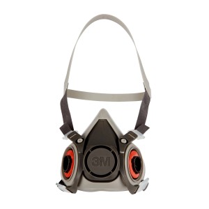 3M Maske 6200 PRO A2P3, Atemschutzmaske, grau, mit Filtern für Staub, Gase und Dämpfe.