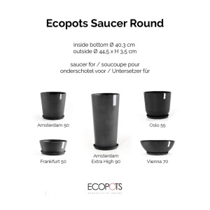 Ecopots Untersetzer Ø Dunkelgrau 44 cm