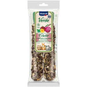 Vitakraft Vita Verde Kräcker Löwenzahn & Rote Beete, 2 Stück Nager-Snack.