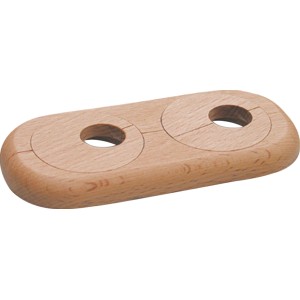 Living by Haro Doppelrosette Eiche für Heizungsrohre, Zubehör für Laminat und Parkett.