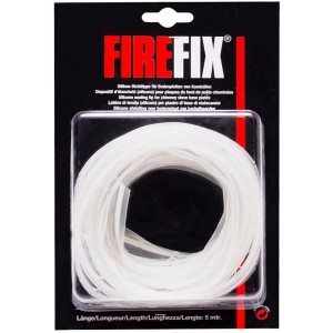 Firefix Silikon-Dichtlippe, 5m, transparent, für Kaminofen-Bodenplatten.