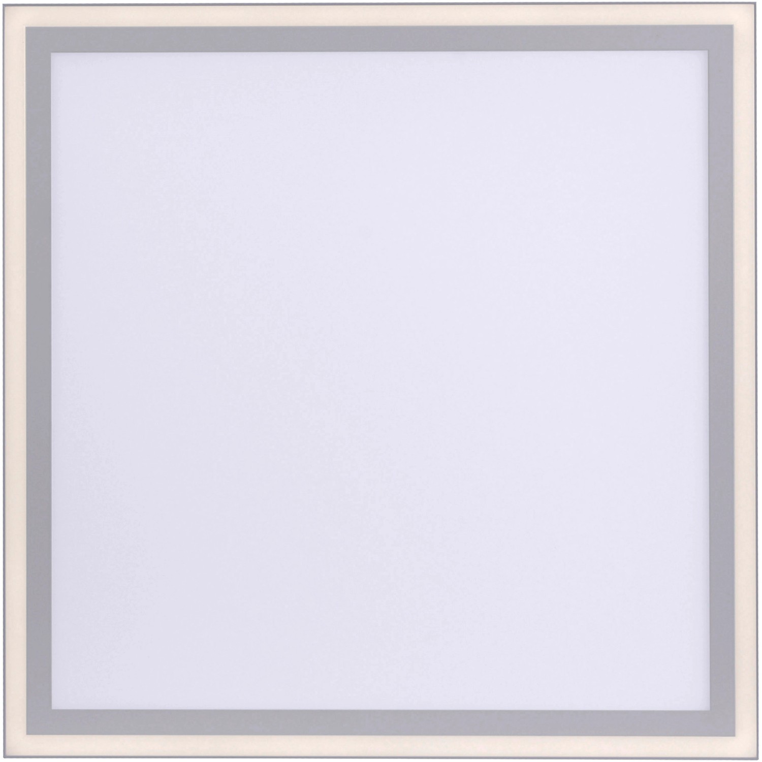 Quadratische, dimmbare LED-Deckenleuchte Edging in Weiß, 46,4x46,4 cm.