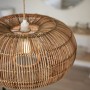 PR Home Zuri Pendelleuchte aus geflochtenem Rattan, skandinavisches Design, mit sichtbarer Glühbirne.