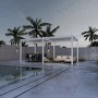 Weide E-Deluxe | elektrische Pergola mit LED | Voll Aluminium | 3 x 6 M | motorisiertes Lamellendach weiß