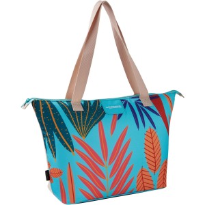 Campingaz Kühltasche Ethnic Shopping Bag, türkis mit bunten Blättern, 15 Liter.