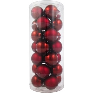 Vitbis Weihnachtskugeln Ø 6 cm 28 Stück Bordeaux Mix