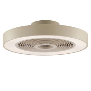 Beige LED-Deckenleuchte Catania mit Ventilator, Ø 48,6 cm. Moderne Deckenlampe mit Lüfterfunktion.