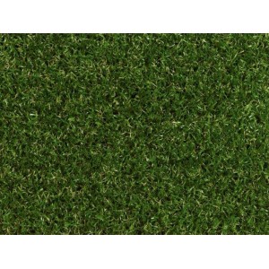 Detailansicht: Grüner Kunstrasen Mallorca, 400 cm breit. Pflegeleichter Rasenteppich für Balkon und Terrasse.