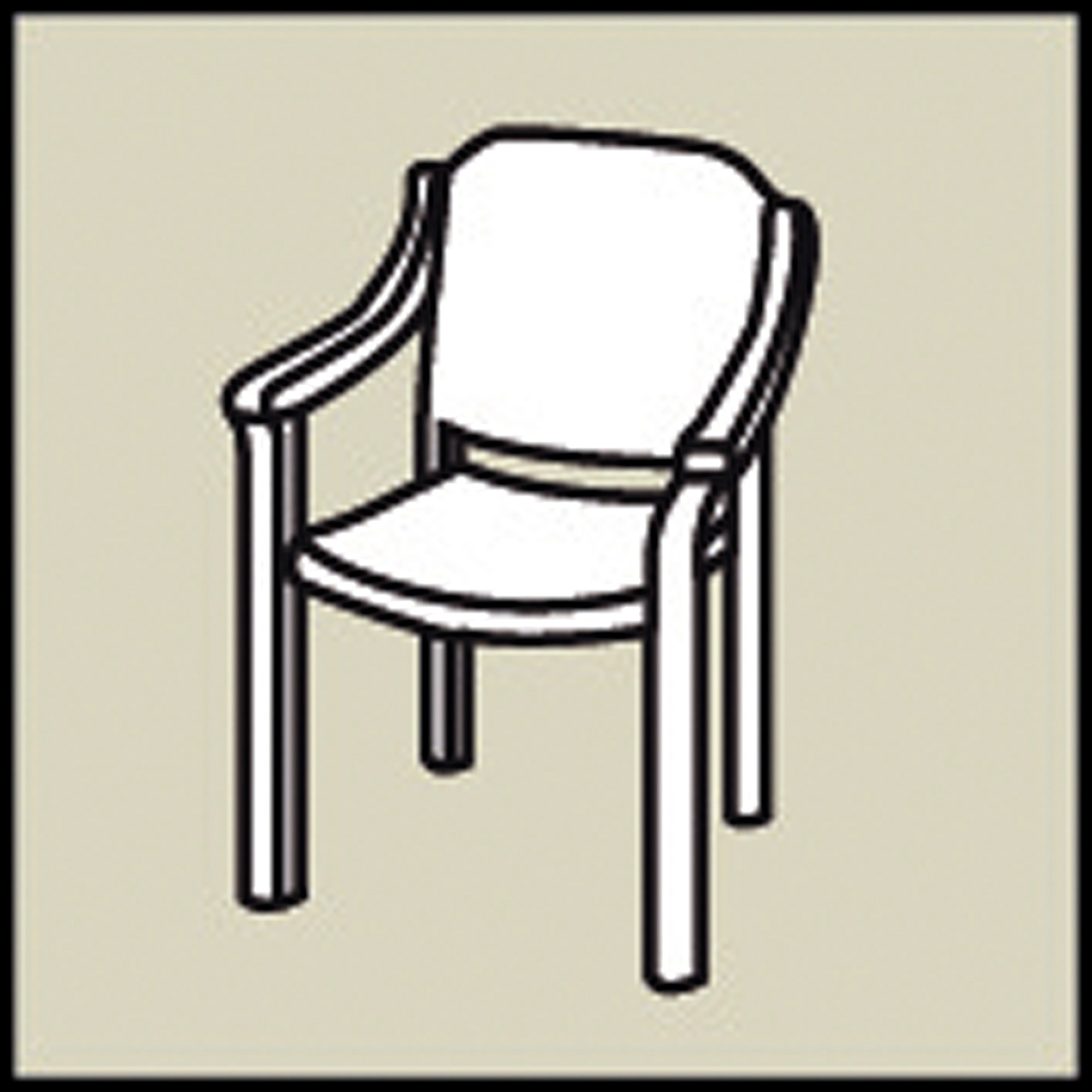 Niederlehner-Auflage Basic-Line 100 x 50 x 6 cm Gelb-Weiß | Sessel-Erhöhungen