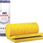 Gelbe Ursa Glaswolle Dämmrolle und Verpackung. Ideal zur Dämmung von z.B. Geschossdecken.