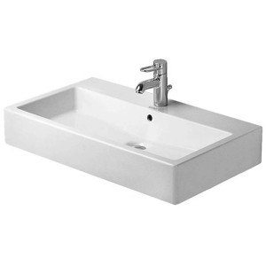 Duravit Vero Handwaschbecken, 70 cm, weiß, mit Hahnloch und Überlauf.