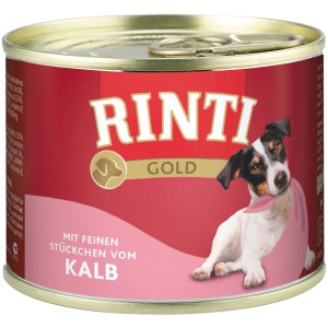 Rinti Gold Hunde-Nassfutter mit Kalb, 185g Dose für Feinschmecker.