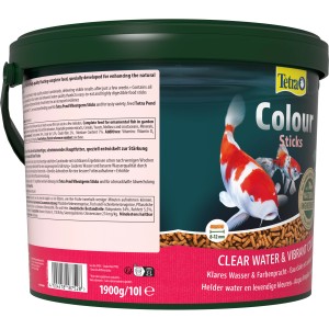 Tetra Pond Colour Sticks 10 l: Fischfutter für leuchtende Farben im Gartenteich.