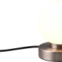 Moderne Nachttischlampe: Reality Tischleuchte Prinz II mit Touch-Funktion und Nickel-matt Sockel.