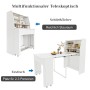 okwish Esstisch Rechteckig mit Stauraum/Stauschrank Einweg-Ausziehtisch 52/133 x 80 cm Weiß_7