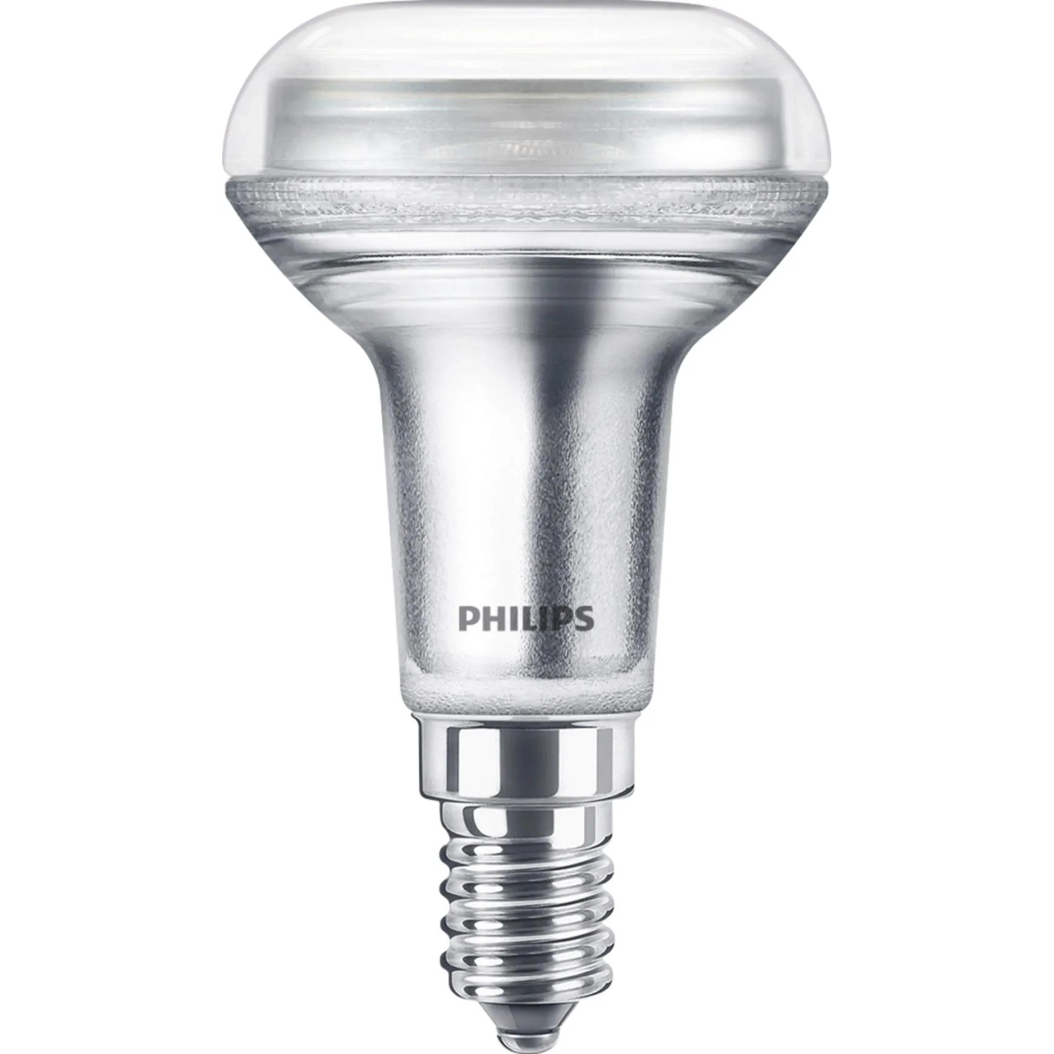 Philips LED Reflektorlampe E14, 2,8W, R50, 210 Lumen, 8,4x5cm. Warmweißes Licht für Wohnräume.
