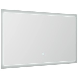 Posseik LED Spiegel, 100x53 cm, mit Touch-Bedienung und umlaufender Beleuchtung.
