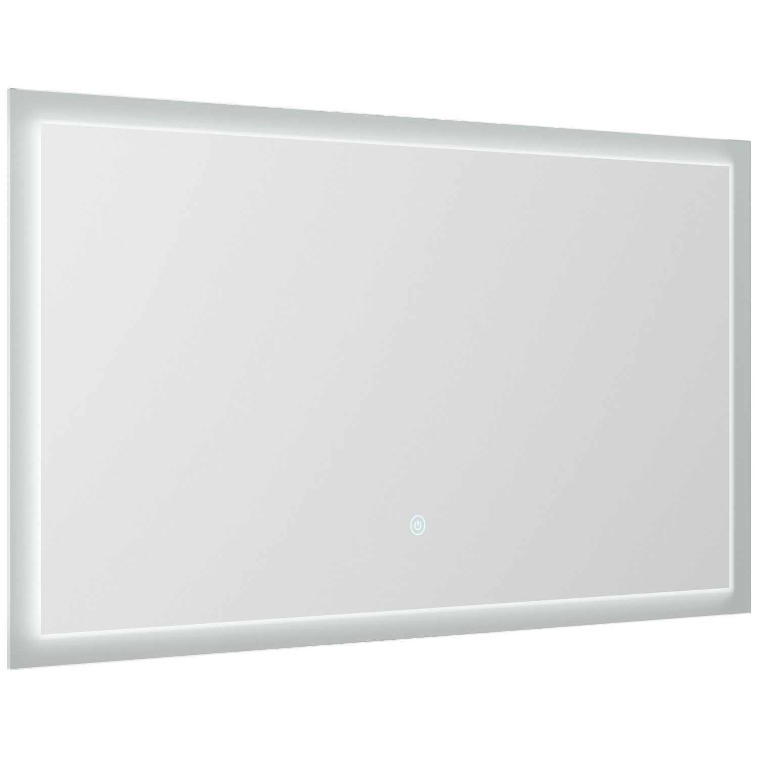Posseik LED Spiegel, 100x53 cm, mit Touch-Bedienung und umlaufender Beleuchtung.